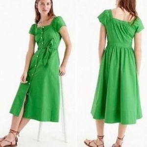 J. Crew Green cotton dress